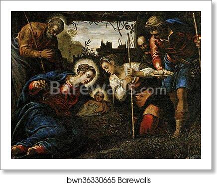 Adoration of the Shepherds. Detail by Jacopo Robusti, Called Tintoretto, Art Print Adoration of the Shepherds. Detail by Jacopo Robusti, Called Tintoretto, Art Print