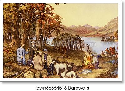 Hunting, Fishing and Forest Scenes by Currier & Ives, Art Print Hunting, Fishing and Forest Scenes by Currier & Ives, Art Print