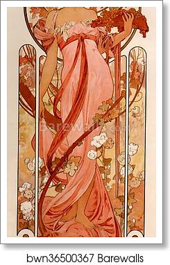Moet & Chandon by Alphonse Mucha, Art Print
