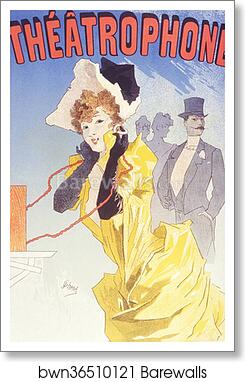 Théâtrophone by Jules Chéret, Art Print