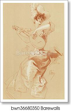 Original drawing for Les Maîtres de l’Affiche from issue 37, Dec. 1898 by Jules Chéret, Art Print
