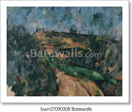 Bend Of The Road At The Top Of The Chemin Des Lauves by Paul Cézanne, Art Print