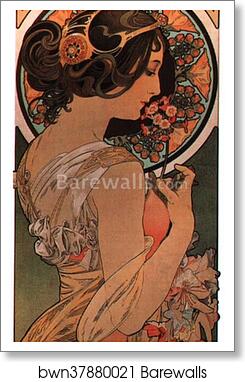 Polyanthus by Alphonse Mucha, Art Print