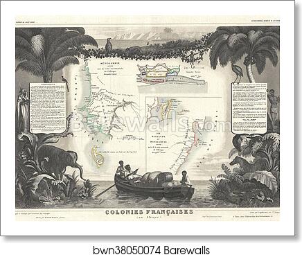 Colonies Francaises (en Afrique) by Victor Jules Levasseur, Art Print