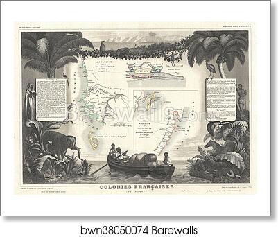 Colonies Francaises (en Afrique) by Victor Jules Levasseur, Art Print Colonies Francaises (en Afrique) by Victor Jules Levasseur, Art Print