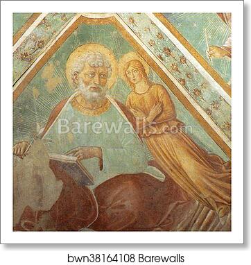 Tabernacle of the Madonna delle Tosse: Four Evangelists. Detail by Benozzo Gozzoli, Art Print