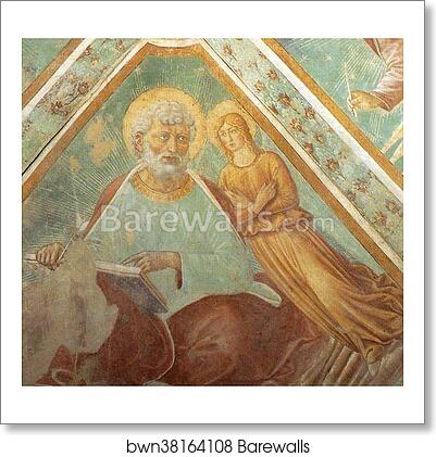 Tabernacle of the Madonna delle Tosse: Four Evangelists. Detail by Benozzo Gozzoli, Art Print Tabernacle of the Madonna delle Tosse: Four Evangelists. Detail by Benozzo Gozzoli, Art Print