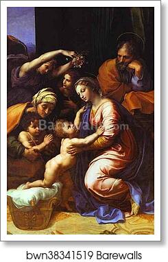 The Holy Family by Raphael, Art Print