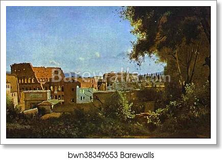 The Colosseum: View from the Farnese Gardens by Jean-Baptiste-Camille Corot, Art Print