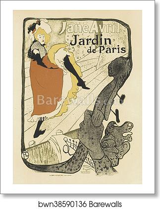 Le Jardin de Paris "Jane Avril" by Henri De Toulouse-Lautrec, Art Print Le Jardin de Paris "Jane Avril" by Henri De Toulouse-Lautrec, Art Print