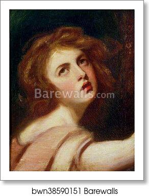 Portrait of Emma as Miranda by George Romney, Art Print