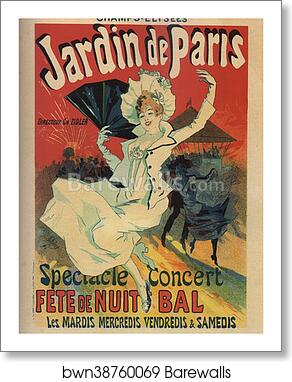 Jardin de Paris by Jules Chéret, Art Print