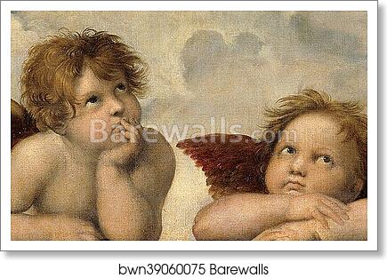 Sistine Madonna (Cherubini Detail) by Raphael, Art Print