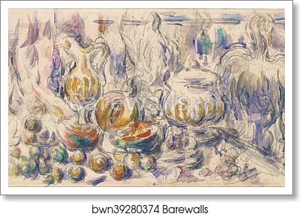 Pot and Soup Tureen by Paul Cézanne, Art Print