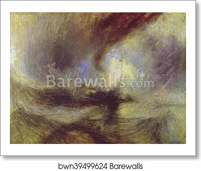 Snow Storm - Steam-Boat off a Harbour's Mouth by Joseph Mallord William Turner, Art Print Snow Storm - Steam-Boat off a Harbour's Mouth by Joseph Mallord William Turner, Art Print