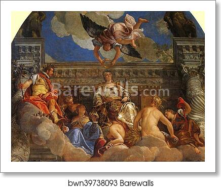 Triumph of Venice. Detail by Paolo Veronese, Art Print