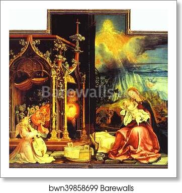 Concert of Angels (left) and Nativity (right) by Matthias Grünewald, Art Print Concert of Angels (left) and Nativity (right) by Matthias Grünewald, Art Print