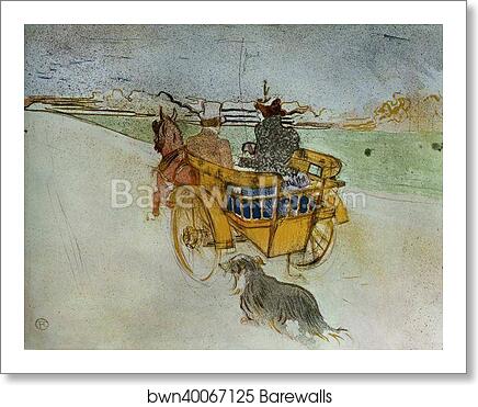 La Charrette Anglaise / The English Dog-Cart, or La Portie de Canpagne by Henri De Toulouse-Lautrec, Art Print