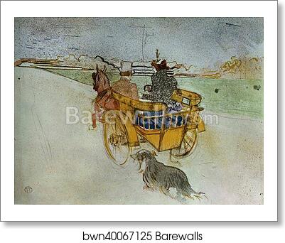 La Charrette Anglaise / The English Dog-Cart, or La Portie de Canpagne by Henri De Toulouse-Lautrec, Art Print La Charrette Anglaise / The English Dog-Cart, or La Portie de Canpagne by Henri De Toulouse-Lautrec, Art Print