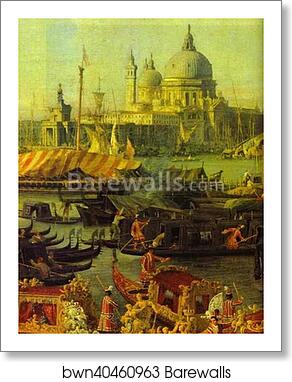 The Reception of the French Ambassador in Venice. Detail by Giovanni Antonio Canale, Called Canaletto, Art Print