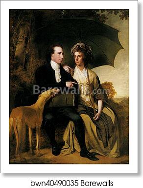 Rev. Thomas Gisborne and His Wife Mary by Joseph Wright Of Derby, Art Print