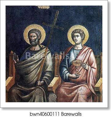 The Last Judgment. Seated Apostles. Detail by Pietro Cavallini, Art Print