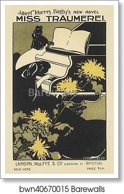 Le roman "Miss Träumerei" by Ethel Reed, Art Print