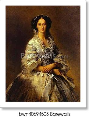 Portrait of Empress Maria Alexandrovna by Franz Xavier Winterhalter, Art Print