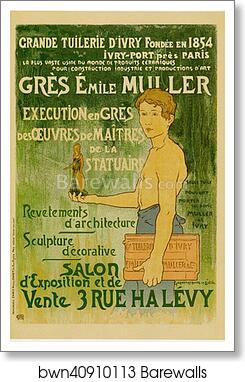 La "Grande Tuilerie d'Ivry" (Usine Émile Muller) by Alexandre Charpentier, Art Print La "Grande Tuilerie d'Ivry" (Usine Émile Muller) by Alexandre Charpentier, Art Print