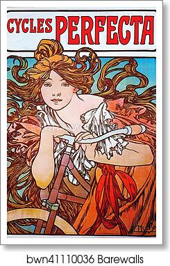 Cycles Perfecta by Alphonse Mucha, Art Print