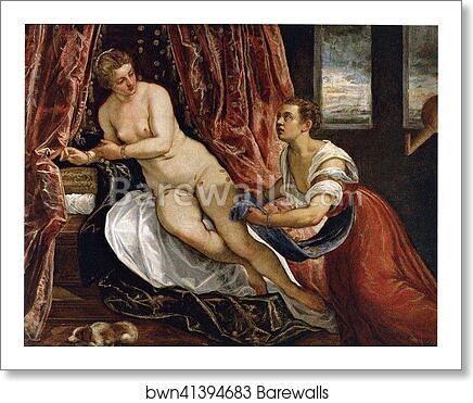 Danae by Jacopo Robusti, Called Tintoretto, Art Print