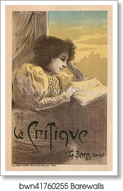 Le journal "La Critique" by Misti, Art Print