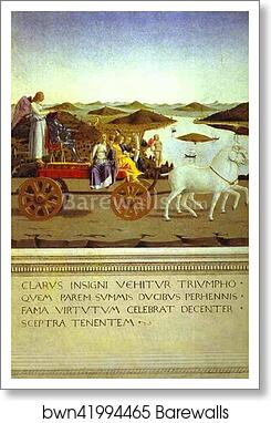 Allegorical Triumph of Federico da Mantefeltro. Reverse of Portrait of Federico da Montefeltro, Duke of Urbino by Piero Della Francesca, Art Print