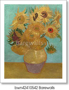 Sunflowers / Vase with Twelve Sunflowers by Vincent Van Gogh, Art Print
