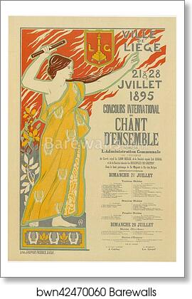 Le "Concours international de Chant d'ensemble", organisé par la ville de Liège by Auguste Donnay, Art Print Le "Concours international de Chant d'ensemble", organisé par la ville de Liège by Auguste Donnay, Art Print