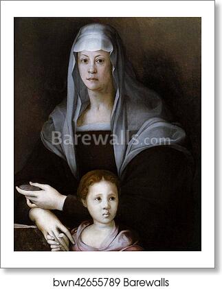 Portrait of Maria Salviati with Giulia de' Medici by Jacopo Carrucci, Known As Pontormo, Art Print Portrait of Maria Salviati with Giulia de' Medici by Jacopo Carrucci, Known As Pontormo, Art Print