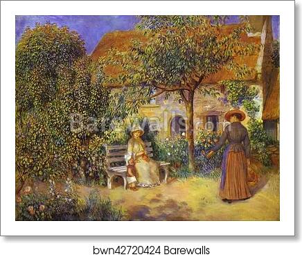 Garden Scene in Britanny by Pierre-Auguste Renoir, Art Print