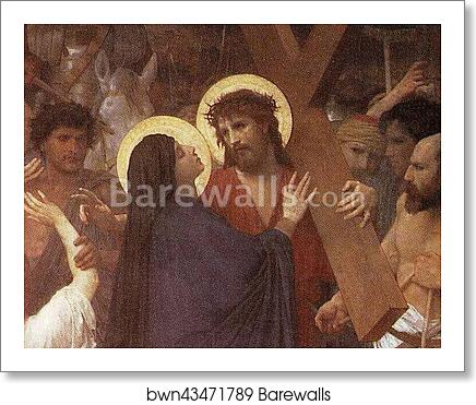 Christ Meeting His Mother on the Way to Calvary. Detail by William-Adolphe Bouguereau, Art Print