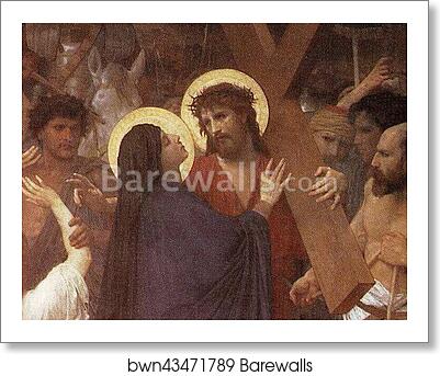 Christ Meeting His Mother on the Way to Calvary. Detail by William-Adolphe Bouguereau, Art Print Christ Meeting His Mother on the Way to Calvary. Detail by William-Adolphe Bouguereau, Art Print