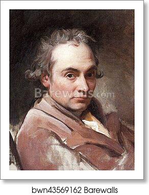 Self-Portrait. Detail by George Romney, Art Print