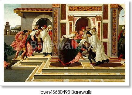 Last Miracle and the Death of St. Zenobius by Sandro Botticelli, Art Print