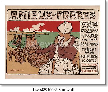 Sardines Amieux by Georges Fay, Art Print