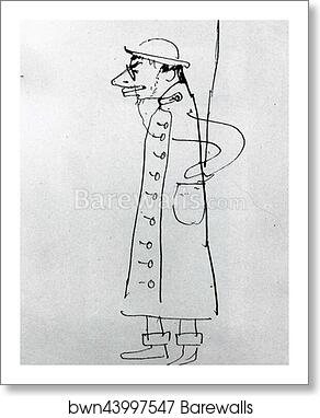 Self-Portrait. Caricature by Henri De Toulouse-Lautrec, Art Print Self-Portrait. Caricature by Henri De Toulouse-Lautrec, Art Print