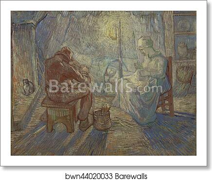 Night (after Millet) by Vincent Van Gogh, Art Print