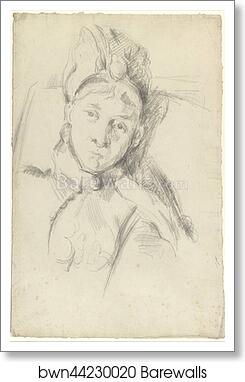 Portrait of Hortense Cézanne-Figuet, the Artist's Wife by Paul Cézanne, Art Print