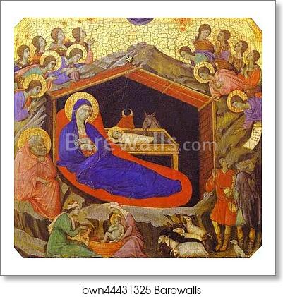 Maestà (front, predella) The Birth of Christ by Duccio Di Buoninsegna, Art Print Maestà (front, predella) The Birth of Christ by Duccio Di Buoninsegna, Art Print