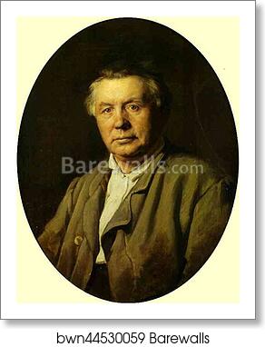 Portrait of Unknown Man (Painter Piotr Stepanov?) by Vasily Perov, Art Print Portrait of Unknown Man (Painter Piotr Stepanov?) by Vasily Perov, Art Print