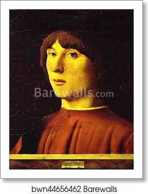 A Young Man by Antonello Da Messina, Art Print