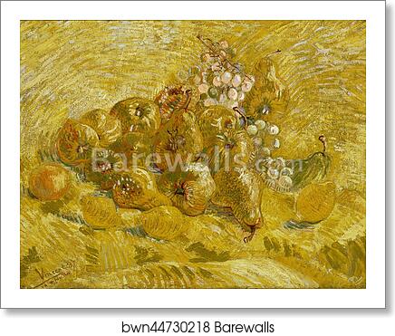 Quinces, lemons, pears and grapes by Vincent Van Gogh, Art Print