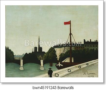 Notre Dame by Henri Rousseau, Art Print
